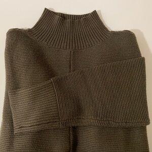 Talbots Mockneck Tunic Knitted Sweater. Green. Size M.